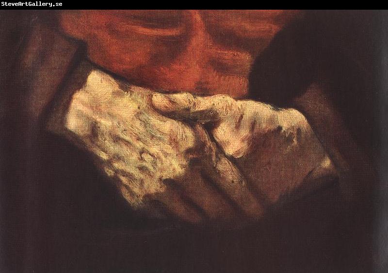 REMBRANDT Harmenszoon van Rijn Portrait of an Old Man in Red (detail)